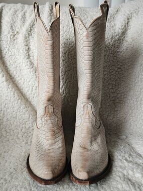 Idyllwind Cream Snakeskin Western Knee-High Boots